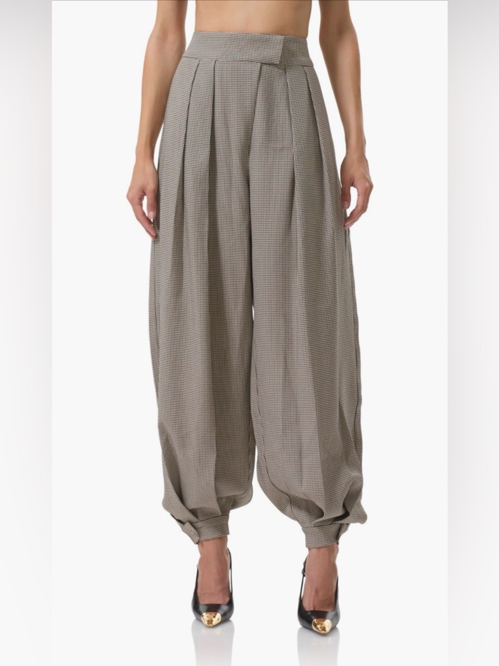 AFRM High-Waist Houndstooth Balloon Pants